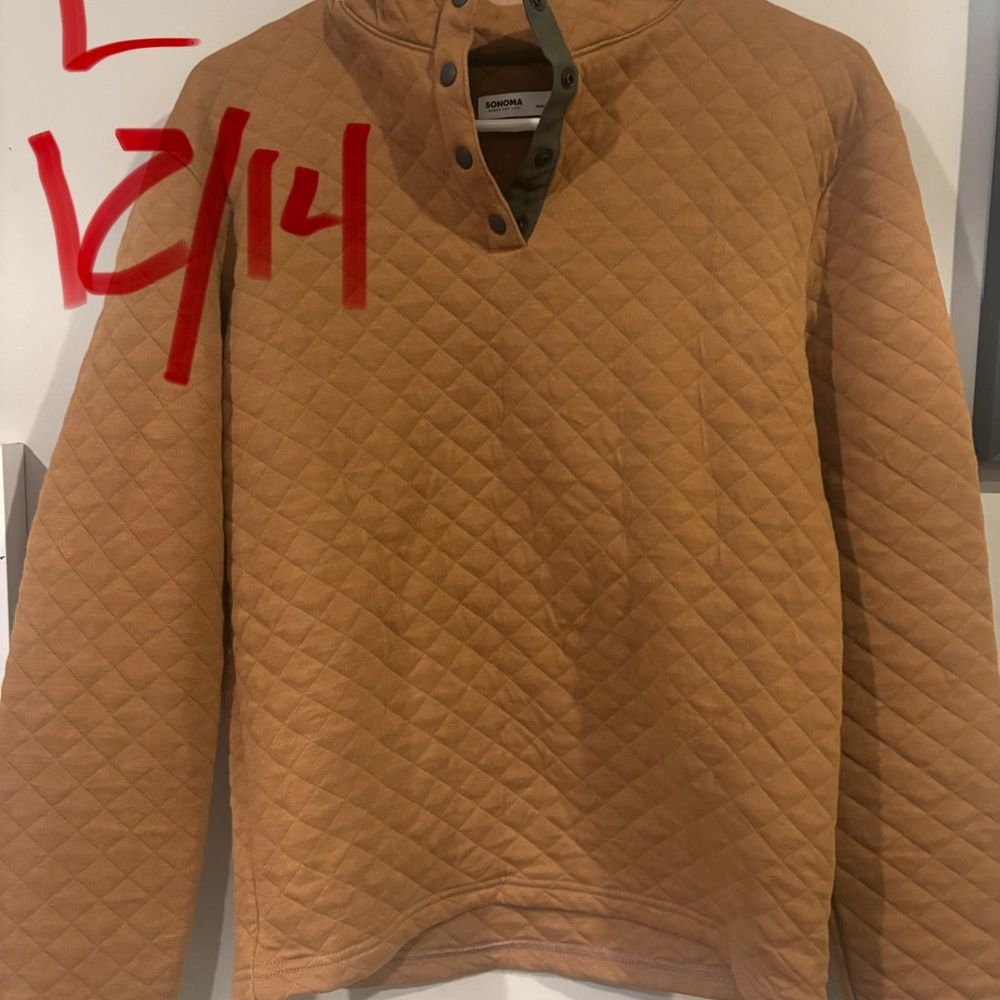 Sonoma boy's Tan Quilted Sweater